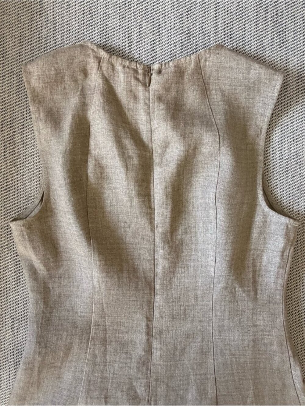 NEW Reformation Cecilia Linen Sleeveless Maxi Dress Dark Oatmeal Tan | US 4 UK 8 - Picture 12 of 14